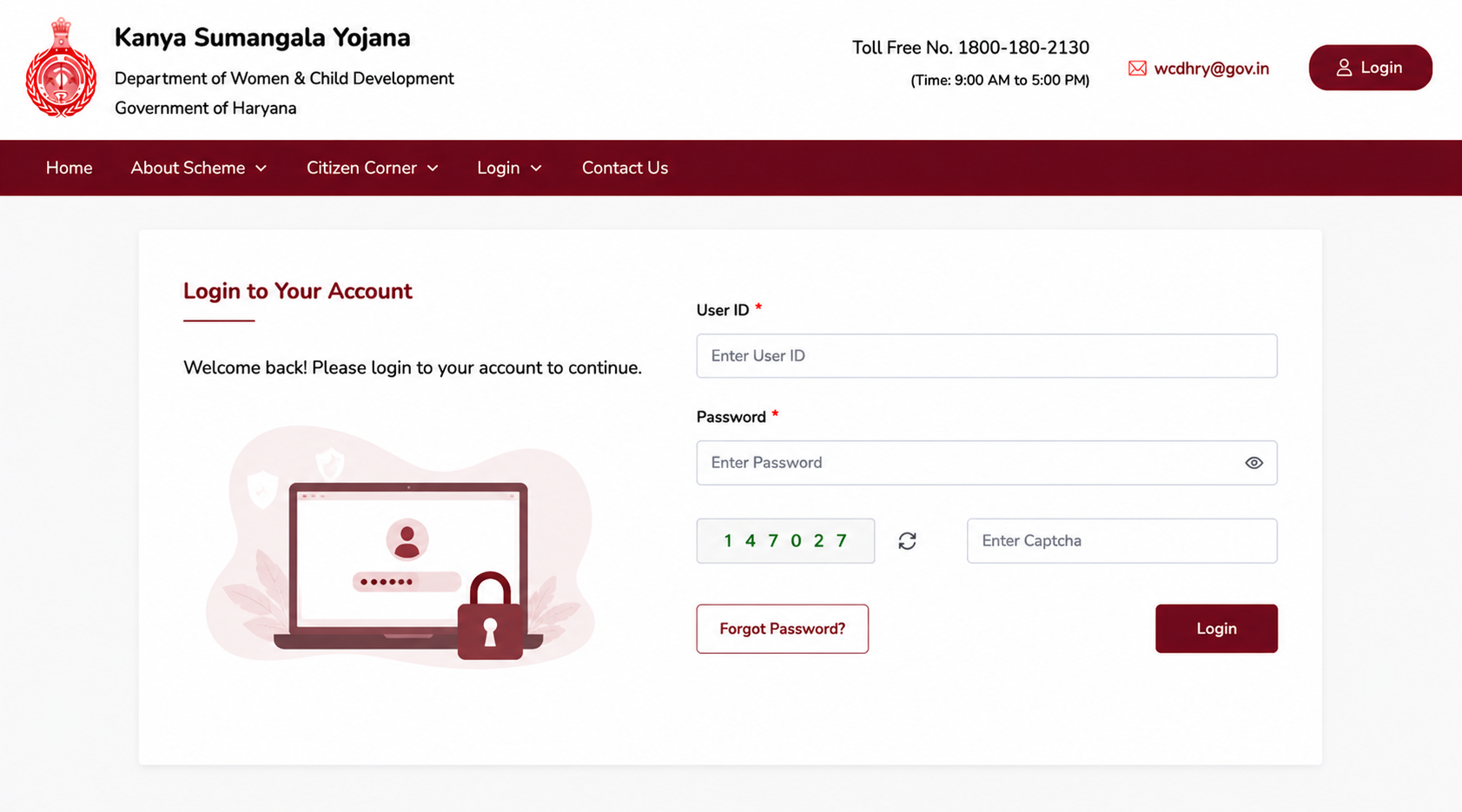 Forgot Password Step 1