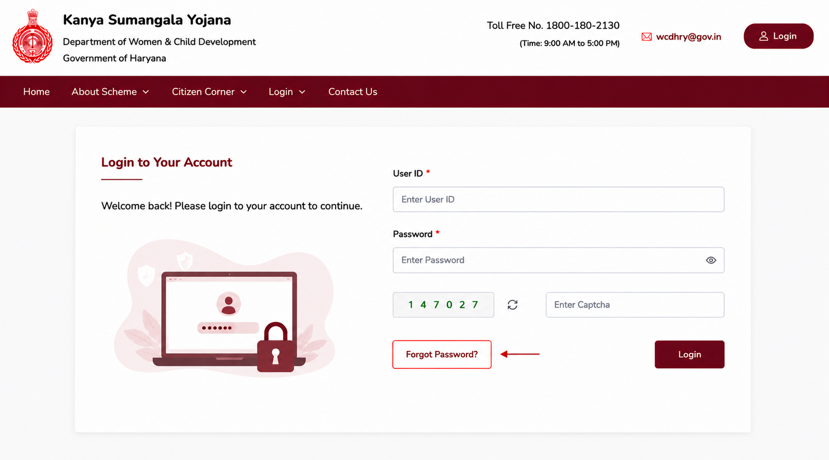 Forgot Password Step 2